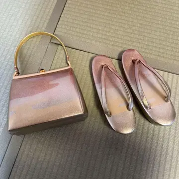 기모노 가방 그라데이션 2회 사용 새상품급