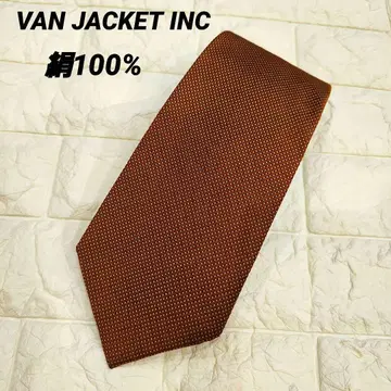 VAN JACKET INC 브라운 와이드 넥타이 밴 자켓 실크 100%