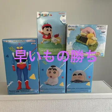 크레용 신짱 & 포켓몬 소프트 비닐 피규어 5종 세트