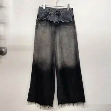 uyu. 데님 그라데이션 와이드 팬츠