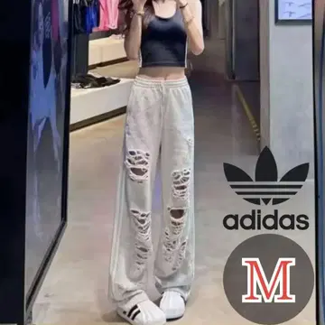 아디다스 빈티지 데미지 조거 스웨트 팬츠 아디다스 M