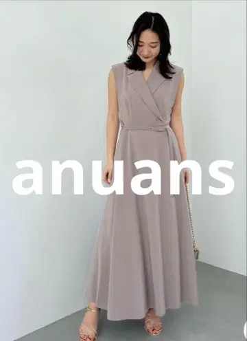 거의 미사용 anuans 슬리브리스 원피스 X-SMALL 베이지