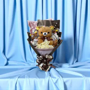 리락쿠마 꽃다발 봉제 인형