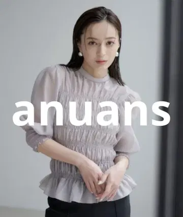 미사용 새상품 anuans 7부 소매 블라우스 FREE 라벤더 여성용
