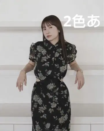 클레인 시어플라워 미니 퍼프 원피스