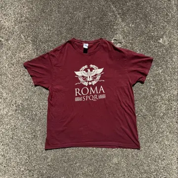 ROMA SPQR 버건디 티셔츠