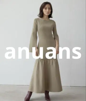 거의 미사용 anuans 니트 원피스 FREE 베이지 여성용