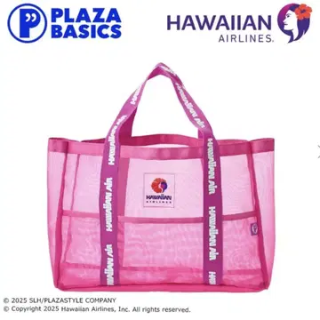 새상품 PLAZA 하와이안 항공 메쉬 백 하와이 플라자