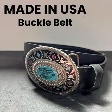 90's Buckld Belt Made in USA 네이티브