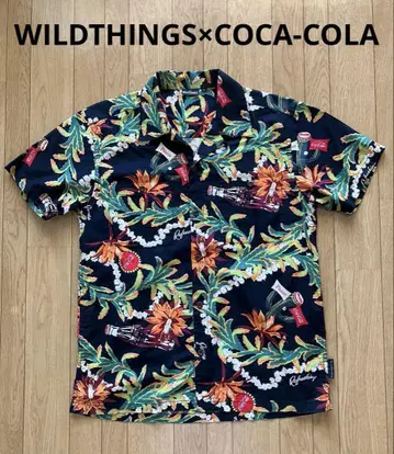 WILDTHINGS 코카콜라 콜라보 알로하 셔츠 M 레어 오픈 카라 셔츠