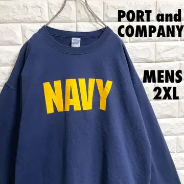 포트 앤 컴퍼니 NAVY 프린트 맨투맨 트레이닝복 2XL 사이즈