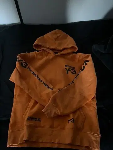 Y-3 후드 부착 후드티 오렌지