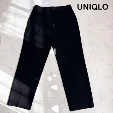 24SS 유니클로 턱 와이드 팬츠 블랙 M