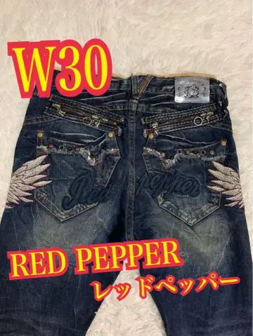 RED PEPPER 레드 페퍼 데님 청바지 자수 인디고 W30