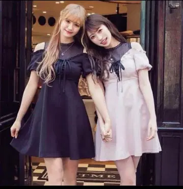 EATME FRONT 레이스업 레이어드 원피스