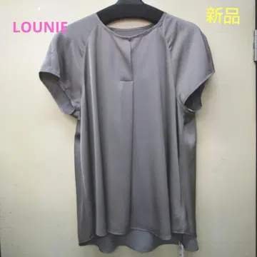 LOUNIE 새틴 모카색 반팔 셔츠 새상품