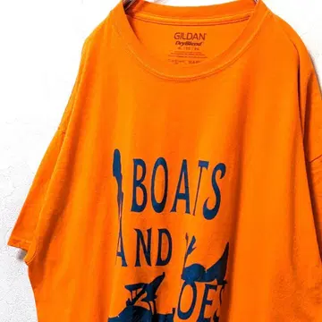 길단 BOATS AND HOES 티셔츠 오렌지 컬러 XL 구제 의류