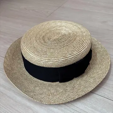 새상품급 milsa 리본 밀짚모자 스트로우 모자 캉캉 모자