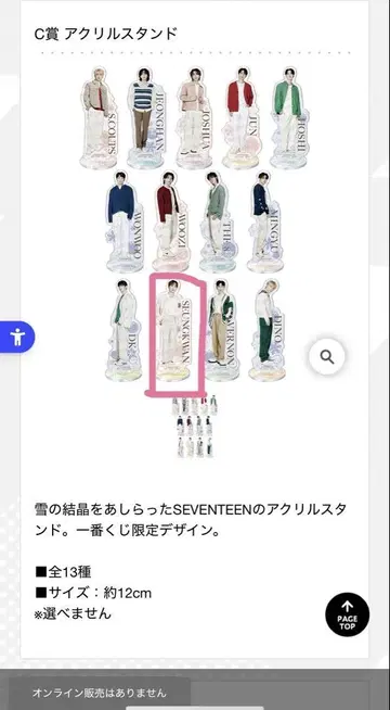 SEVENTEEN 승광 아크릴 스탠드 약 12cm
