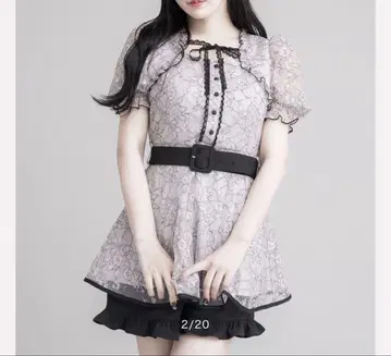 pium 레이스 케이프 프릴 셋업 핑크