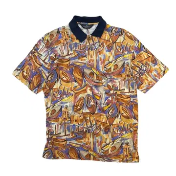 90s 에르메네질도제냐 올 패턴 셔츠 남성용 구제 의류 아트
