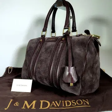 J&M DAVIDSON 핸드백 미니 보스턴 카데나 스웨이드 가죽