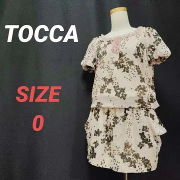 TOCCA 토카 꽃무늬 튜닉 프릴 핑크 도트 무늬