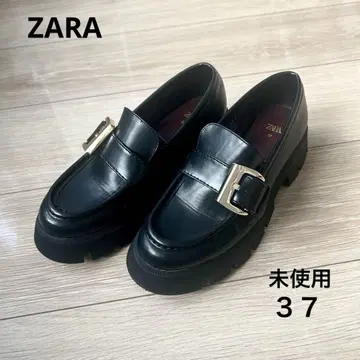 미사용 자라 버클 통굽 로퍼 37 모카신