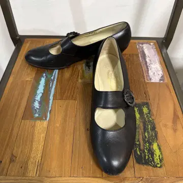 긴자 요시노야 플랫슈즈 3cm 힐 24cm 블랙