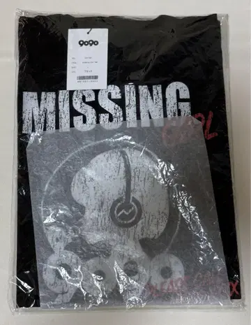 9090 티셔츠 Missing Girl 블랙 한정판