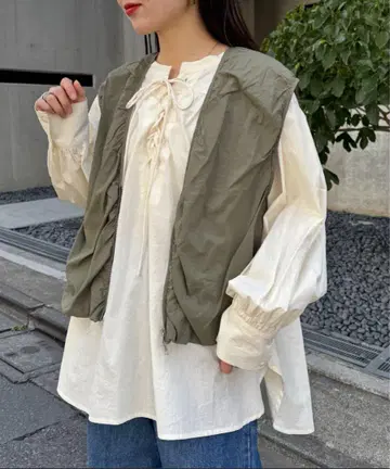 차오패닉 티피 시어 나일론 벌룬 베스트