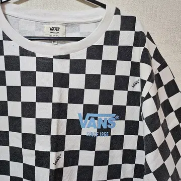 반스 체커 패턴 티셔츠 XL