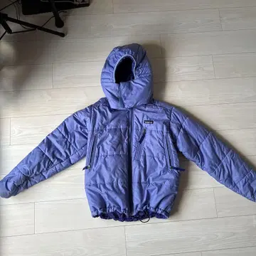 Patagonia 후드 부착 다운 자켓 여성용 M 보라색