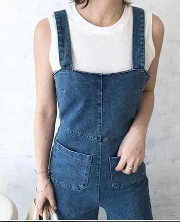 데님 살로펫 와이드 레그