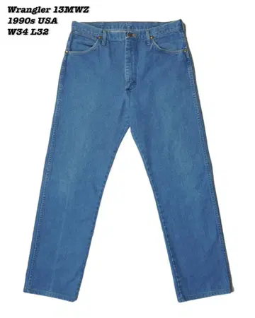 Wrangler 13MWZ 데님 팬츠 미국 1990년대 W34