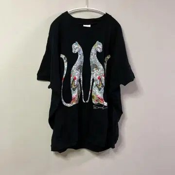 스칼라 고양이 무늬 도트 자카드 튜닉