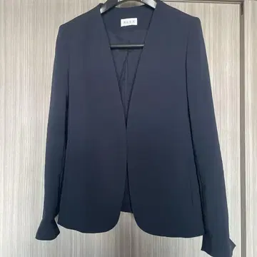 PLST 네이비 노카라 자켓