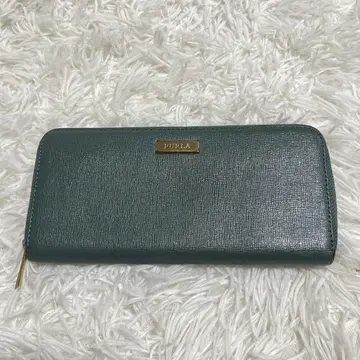 FURLA 훌라 바빌론 장지갑 라운드 지퍼 짙은 그린