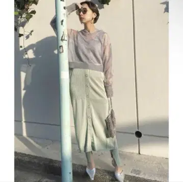 AMERI 아메리 시어 라메 탑 탱크탑 포함