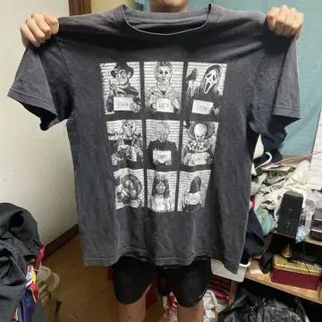 호러 캐릭터 마그샷 티셔츠 호러 티셔츠 희귀한 상품입니다.