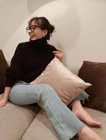 애뉴언스 컷오프 세미 플레어 데님
