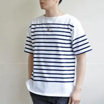 새상품급 세인트제임스 네이비 보더 티셔츠 T4