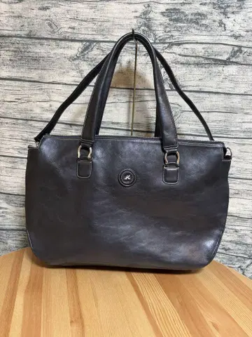 kitamura 키타무라 블랙 가죽 보스턴 백