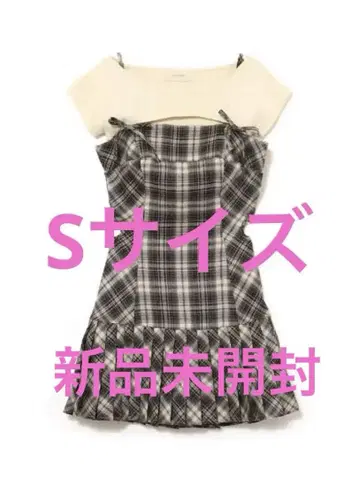 앤드메리 캐런 체크 미니 드레스