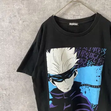 주술회전 고죠 사토루 티셔츠 블랙 반팔 반다이 S 사이즈 상당