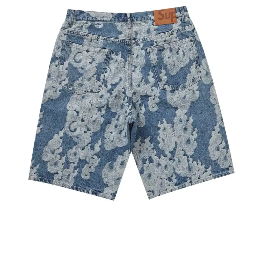 SUPREME | 슈프림 Supreme Flame Jacquard Baggy Denim Shorts