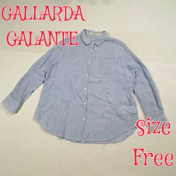 GALLARDA GALANTE 얇은 소재 코튼 셔츠 블루 FREE