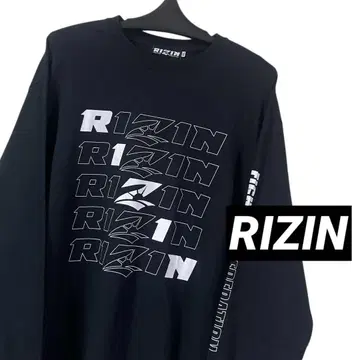 RIZIN 라이진 롱 티셔츠 프린트 소매 프린트 BLK XL