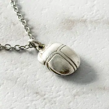 GEORG JENSEN GJ 각인 스카라베 실버 목걸이 체인 외부