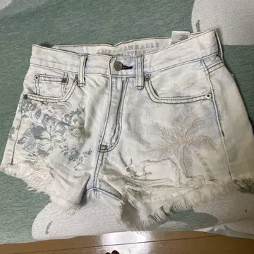 American Eagle 플라워 자수 숏 팬츠 00